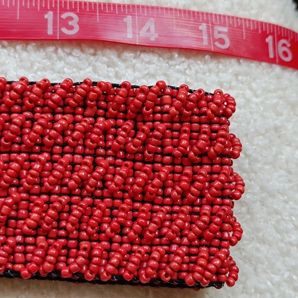 Handcrafted Beaded Stretchable Belt with a Wooden Buckle - Picture 7 of 11